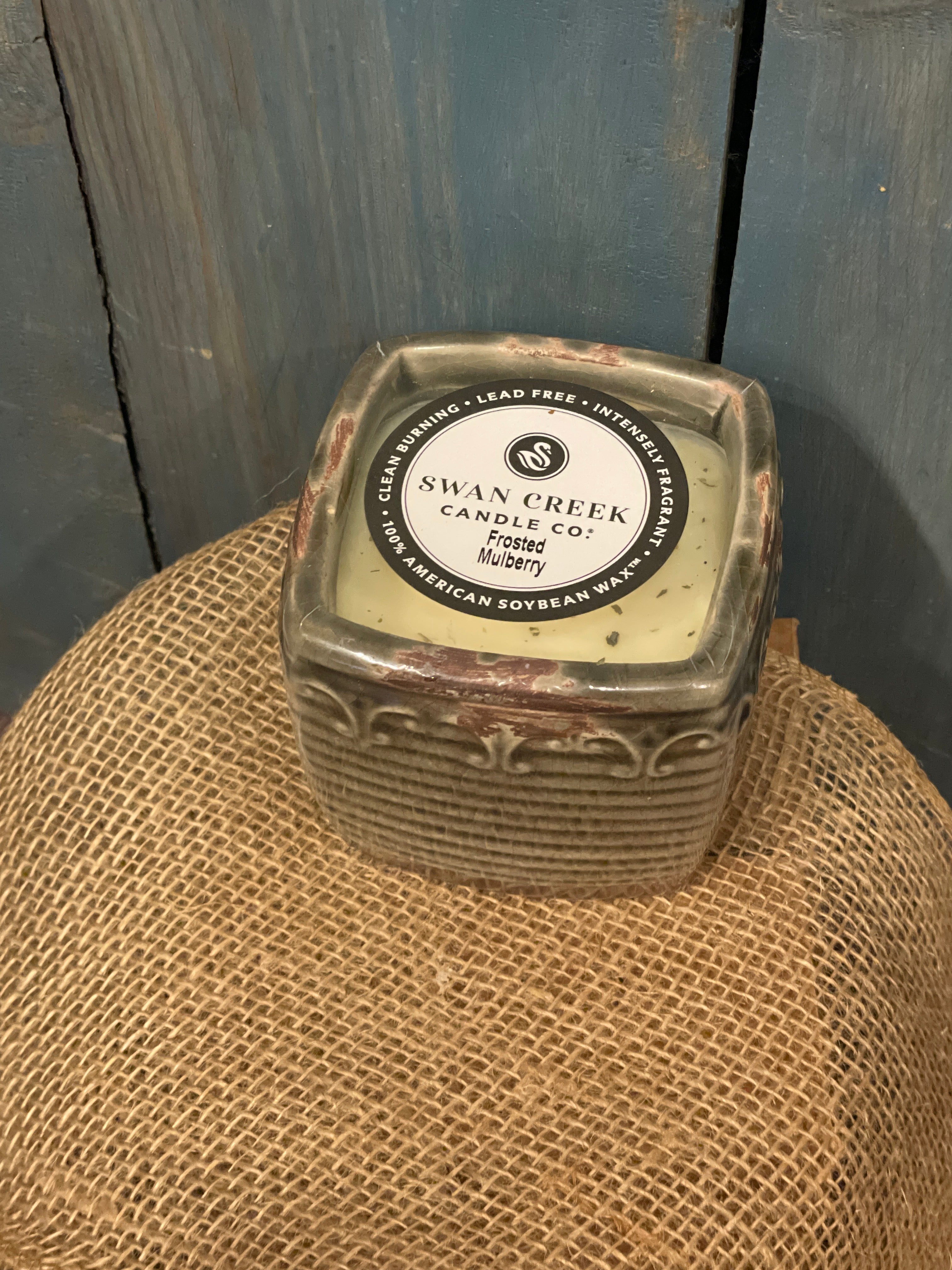 Swan Creek Vintage pottery candles